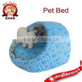 Blue Heart Egg Shaped Dog Bed, Pet Home With Washable Pillow thumbnail-1