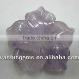 Mixed Gemstone Carved Flower Amethyst Carved Five-petal Flower thumbnail-1