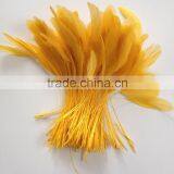 Yellow Stripped Coque Feather,millinery Feathers,feather Decoration in Size 6-8'' thumbnail-1