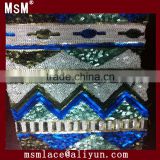 hot ! new design lace sequin embroidery fabric for sale