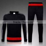 Wholesale Black Soccer Crewnecks Tracksuit Soccer Sport Wears