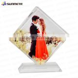 China Suplier High Quality sublimation glass crystal photo picture frame for wholesales