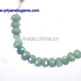 Aquamarine Hand Made 10*14 mm Faceted Oval Shape, 6" Strand Length 100% Natural Gemstones