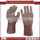 Seeway Long Cotton Lined Brown Latex Household Glove For Kitchen Cleaning And Laundry thumbnail-1