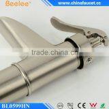 Beelee Unique Waterfall Brushed Nickel PVD Vanity Top Basin Sink Faucet Deck Mounted Mixer thumbnail-6