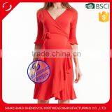 Wholesales V Neck Short Sleeve Summer Maternity Dresses thumbnail-1