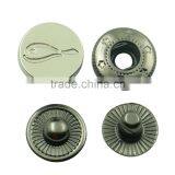 Custom Logo Zinc Alloy 15mm Flat Plating Technics Metal Press Snap Button for Bags Quality Choice thumbnail-1