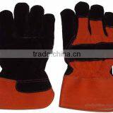 Black Cowhide Split Leather Working Gloves
