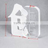 New Design Chinese Characters Shaped Frosted Acrylic Trophy and Awards thumbnail-5