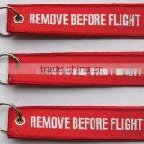 Custom Made High Quality Airlines Pilot Embroidery Jacqaurd Keyring Keychain Gift and Promotion