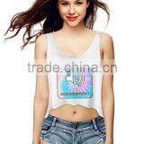 Loose V-neck Vest Crop Tank Top thumbnail-3
