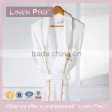 LinenPro Cheap Wholesale White Flutty Bathrobe Plus Size Cotton Waffle Bathrobe