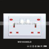 POKA New Design 13A Double Electrical Outlet With Switch and Light thumbnail-2