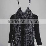 Girls Winter/Fall China Factory Acrylic Knitted Hats and Scarves Sets With Fringe thumbnail-1