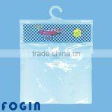 Pvc Apparel Bag With Hook Hanger Button Closure