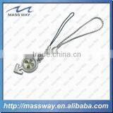 Fashion Round Silk Printing Love Gifts Custom Metal Cell Phone Charm