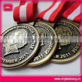 Promotion Wholesale Custom Engraved Gold Bronze Triathlon Medal