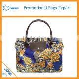 Fashion Flower Print Nylon Lady Tote Bag Women Shopping Bags thumbnail-6