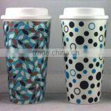 16 oz PP Double Wall Water Bottle, Plastic Drinking Cup, Plastic Double Wall Tumbler thumbnail-1