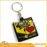 Zhongshan Promotional Craft Manufacturer Cheap Custom Metal Plated Key Ring Soft Cartoon Rubber Keychain Manufacturers thumbnail-4