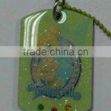 Beautiful Lady Dog Tag With Glitter