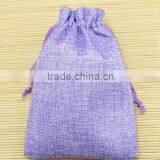 13*18cm Hand-made Cotton Linen Drawstring Bags Eco-friendly Packaging Jute Gift Packing Bags Customized Accept