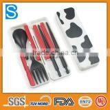 Customize Logo and Color Portable Folding Travel Cutlery Set thumbnail-3
