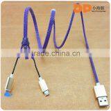 Colorful Zipper Flat Cable Oem Brand Logo Custom Usb Data Cable thumbnail-1