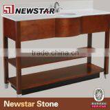 Corner Vanity Cabinet With Pure White Quartz Tops thumbnail-2