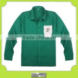 100% cotton green mechanic coveralls for customize design with pocket your logo and brand