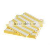 Yellow Rugby Stripe Napkins Pkt 20