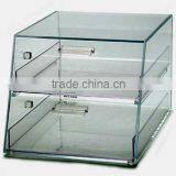 2 Layers Clear Acrylic Cake Tray Bread Display Rack thumbnail-1