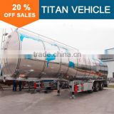 TITAN tri axle 45000l aluminum alloy crude fuel oil tanker trailer for dimensions