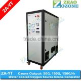 Water cooling enamel tube ozone generator for water treatment industrial use