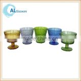personalized glass 18mm ice cream bowls, glass pudding bowls