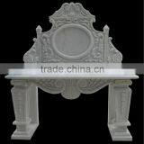Natural White Carved Stone Wash Basin thumbnail-1
