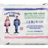 60CT Biodegradable Kids Wet Wipes Flushable Cleaning Cloth