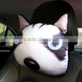 new Personalized unfilled husky dog pillow animal cartoon cushion car seat headrest cover (BJH001)
