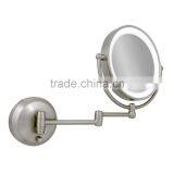 LED Wall Mount Mirror, Satin Nickel LED Wall Makeup Mirror thumbnail-2