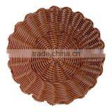 S&D Colorful Design Fish Spiral Cut Carved Poly Rattan Carved Folding Fruit Soft Bamboo Bread Basket thumbnail-5