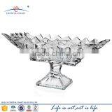 Large Rectangular Modern Design Recycled Crystal Glass Fruit Bowl With Foot for Table Centerpieces thumbnail-1