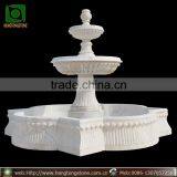 Stone Garden Products Cheap White Marble 2 Tier Water Fountains thumbnail-1