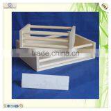 Unfinished Compartments Wood Milk Food Crate Tray thumbnail-4