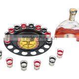 2017 Hot Selling 16 Shot Glass Roulette Drinking Game Set, Party Funny 32" Russian Roulette Drinking Game Glass Set thumbnail-1