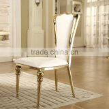 Hot Sale White PU Golden Stainless Steel Wedding Chair thumbnail-6