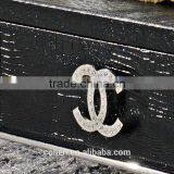 2015 New Arrival Stainless Steel Legs Black Crocodile pu Covering Center Coffee Table thumbnail-4
