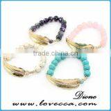 New Arrival Cheap Jewelry Alloy Synthetic Turquoise Stone Bracelet thumbnail-3