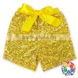 Baby Girls Gorgeous Gold Rose Short Sequin Pants Bow Knot Icing Shorts thumbnail-4