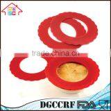 NBRSC Reusable Mini Pie Pan Crust Shields Silicone Cover Set of 4 thumbnail-3