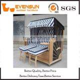 Beautiful Rattan Beach Basket Wooden Frame Wih Tent Wicker Furniture thumbnail-3